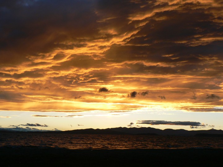 sunset over Manasarova